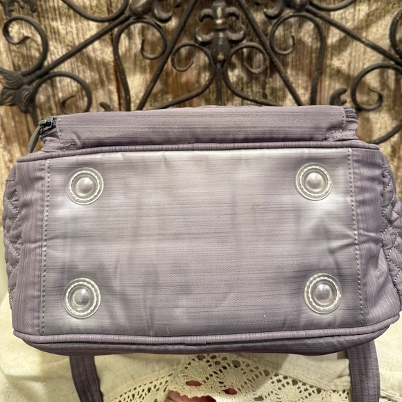 Lug Mini Puddle Jumper Quilted Crossbody Convertible Tote Brushed Pearl Grey - Picture 5 of 13